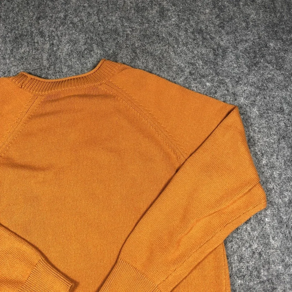 Banana Republic Sweater Mens XL Orange Cotton Blend Crewneck Knit Pullover